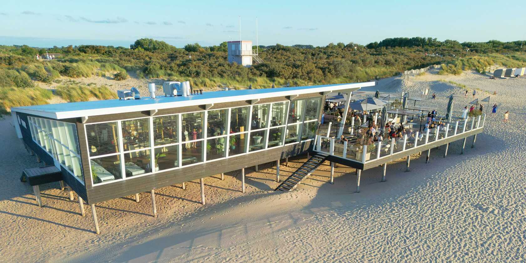 Puur, Netherlands, Groede beach bar with view at the sea