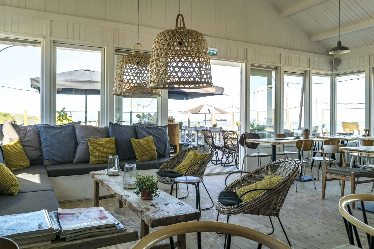 Loods Tien, Netherlands, Breskens beach bar with view at the sea