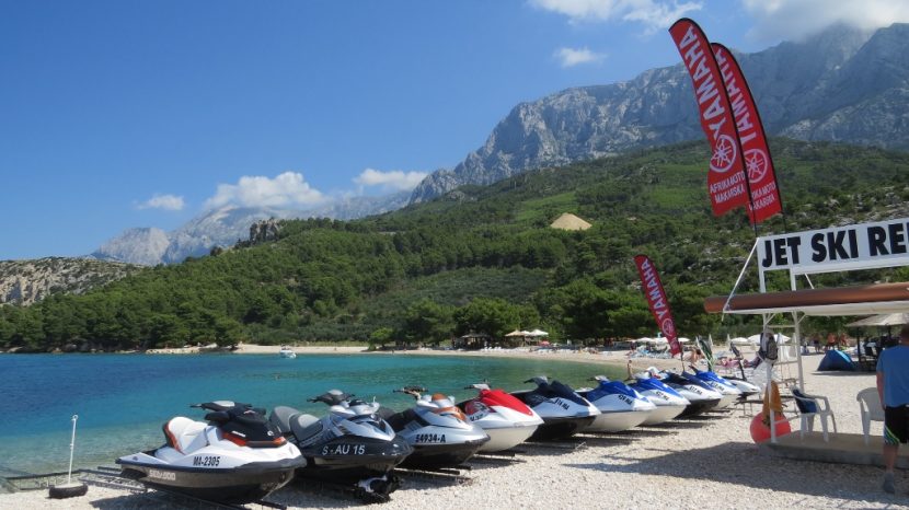 Jetski Makarska, Croatia, Makarska beach bar with view at the sea