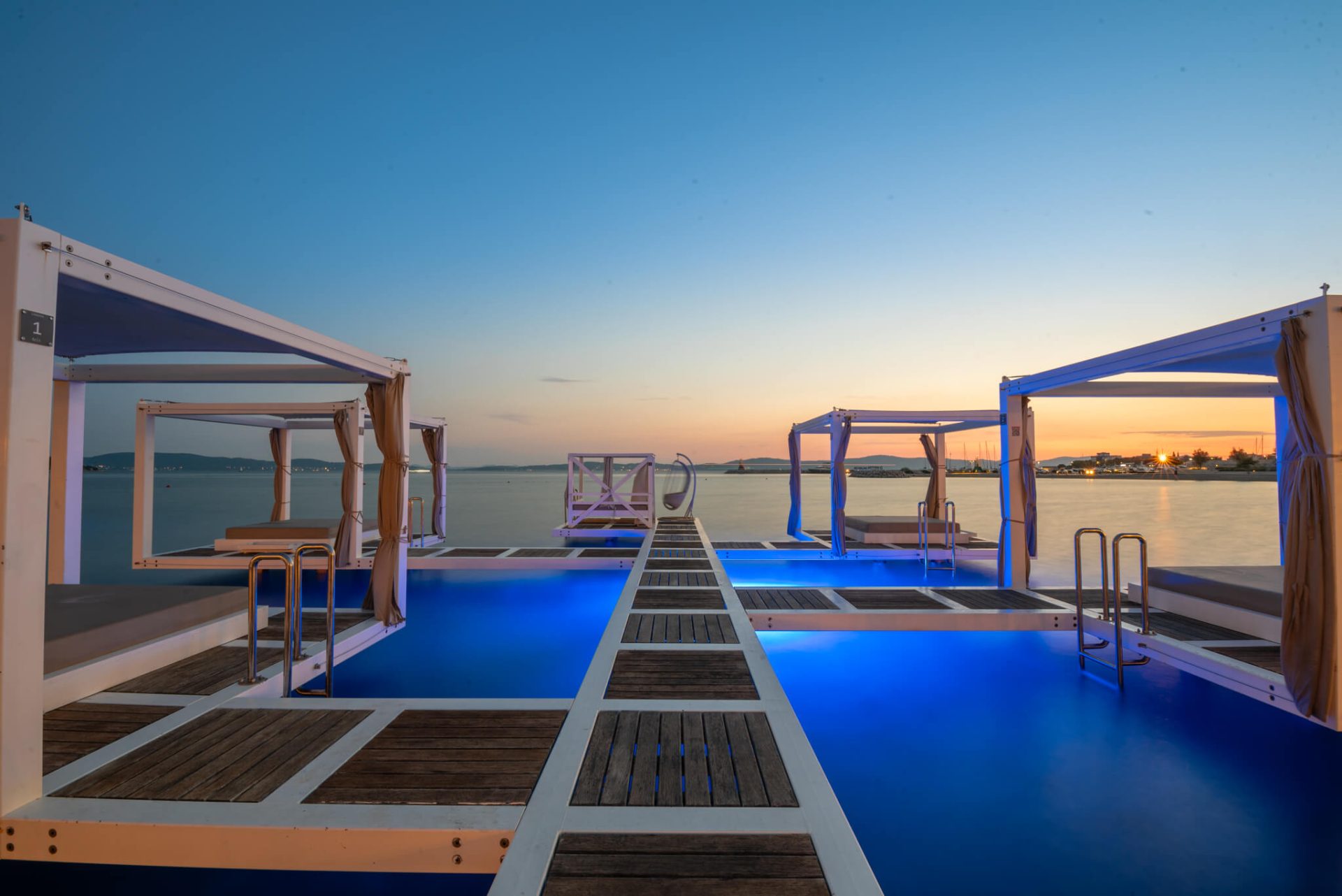 BAIA, Croatia, Zadar beach bar with view at the sea