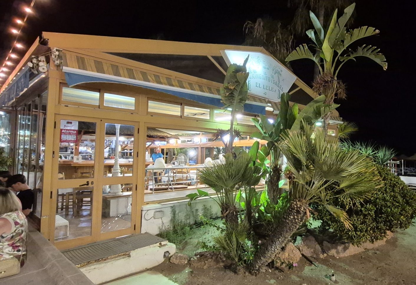 Chiringuito El Lele, Spain, Torremolinos beach bar with view at the sea