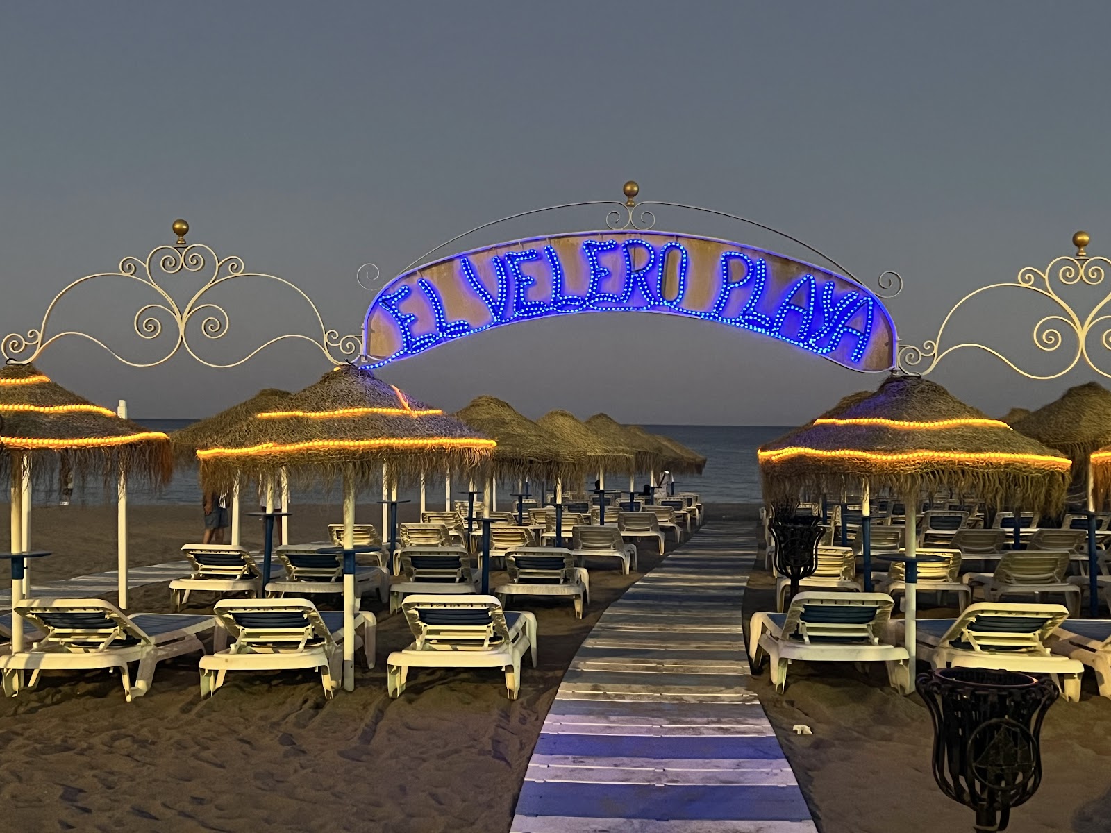 Chiringuito El Velero, Spain, Torremolinos beach bar with view at the sea