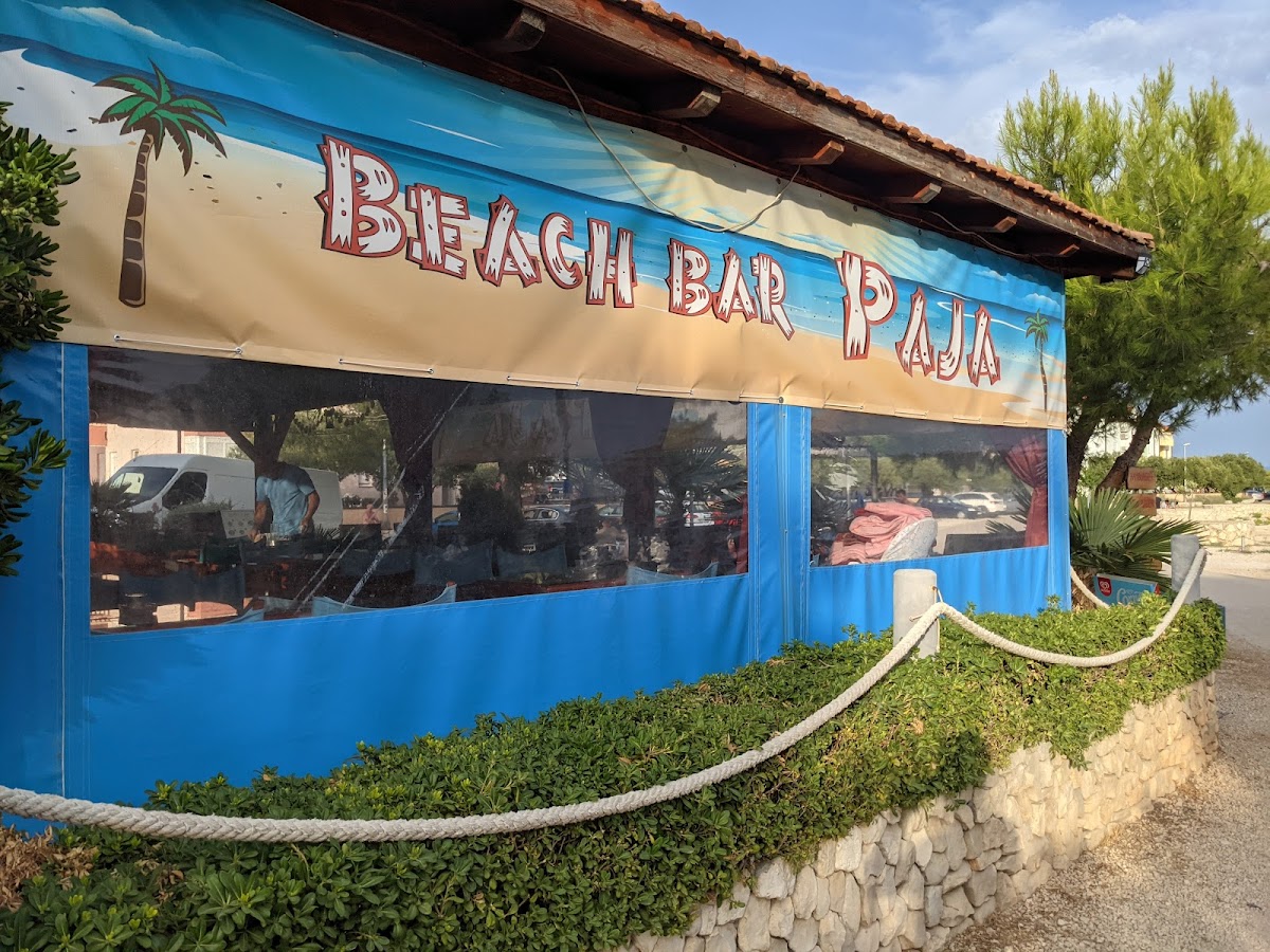 Beach Bar Paja, Croatia, Pirovac beach bar with view at the sea