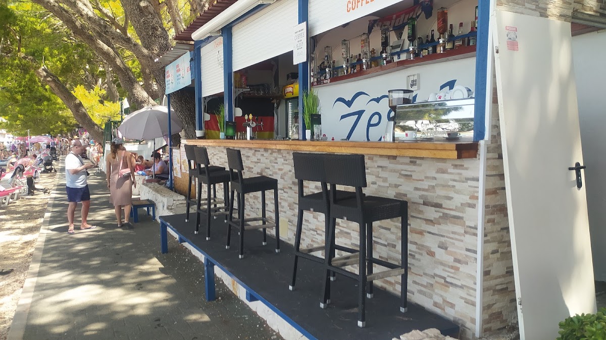 Beach Bar Strong, Croatia, Makarska beach bar with view at the sea