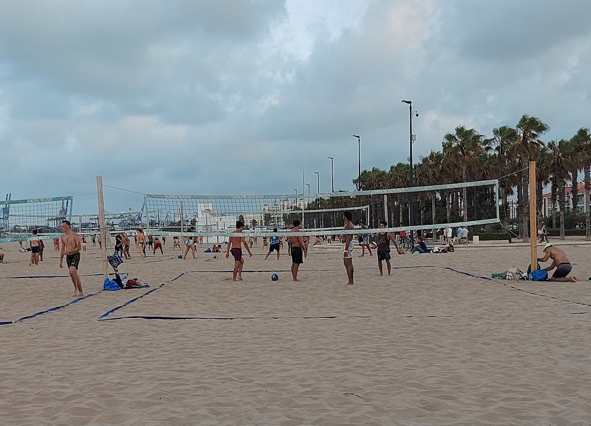 Beachbol, Spain, Valencia beach bar with view at the sea
