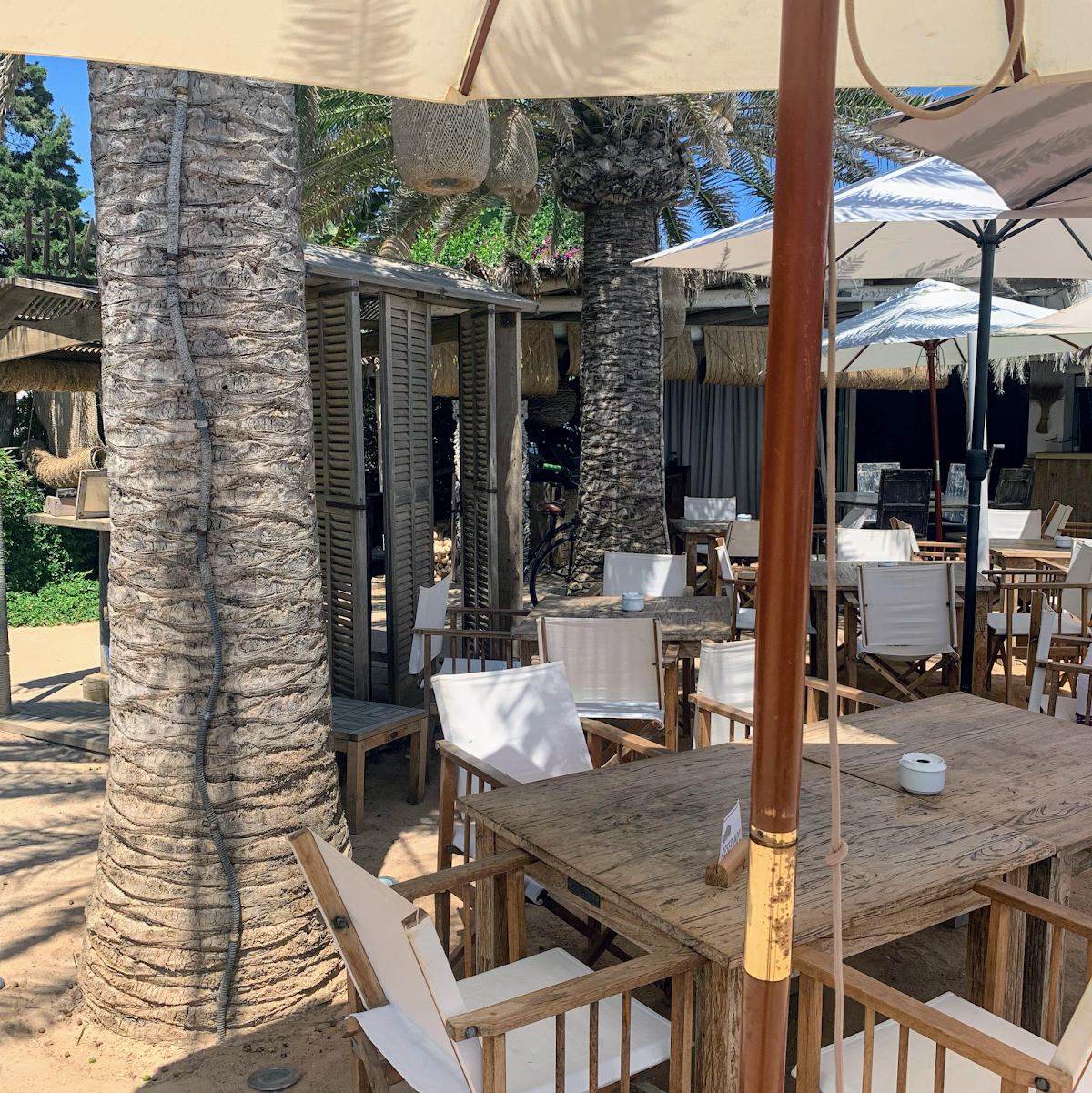 Babylon Beach, Spain, Ibiza beach bar with view at the sea