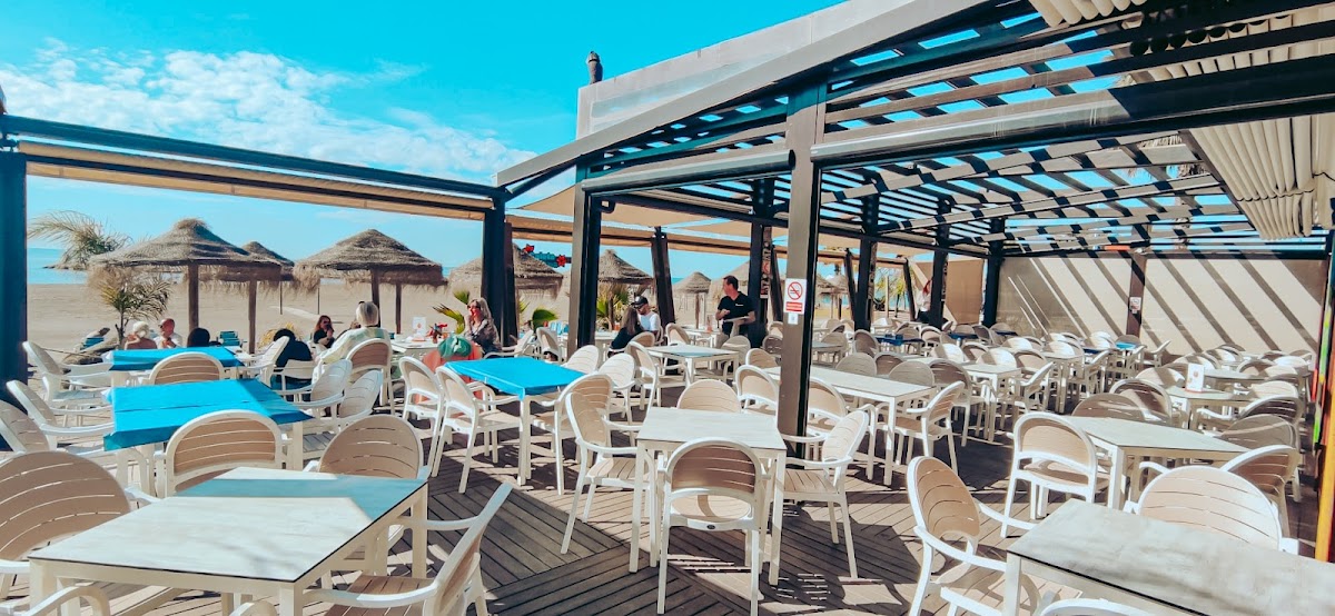 Caleta Playa Chiringuito, Spain, Málaga beach bar with view at the sea