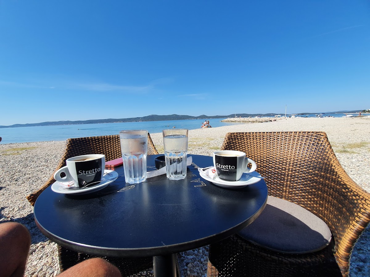 La Bocca Beach Bar, Croatia, Zadar beach bar with view at the sea