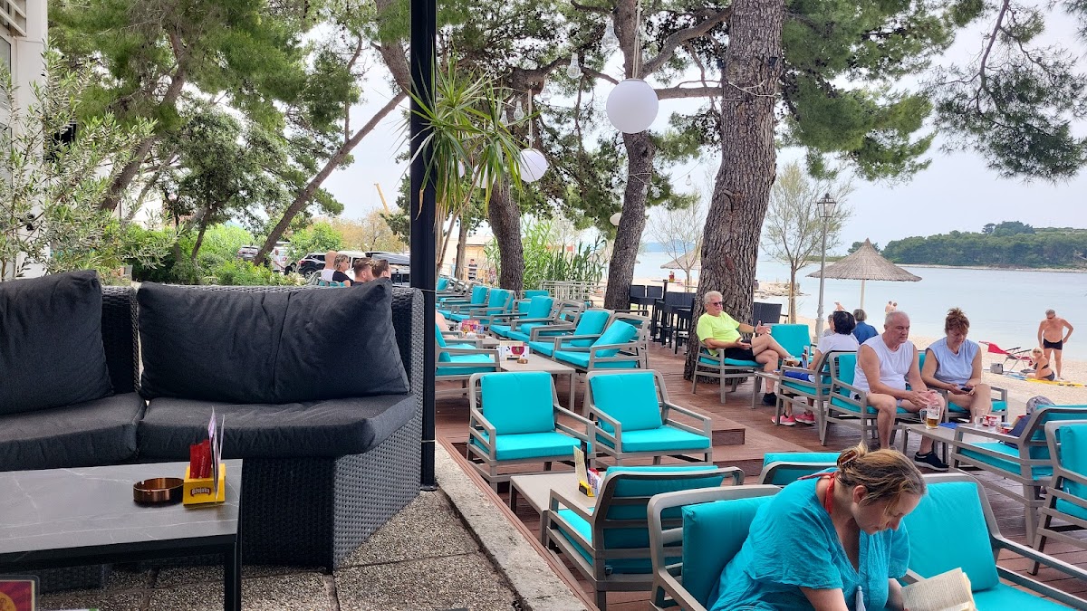 Beach Bar Letrika, Croatia, Pirovac beach bar with view at the sea