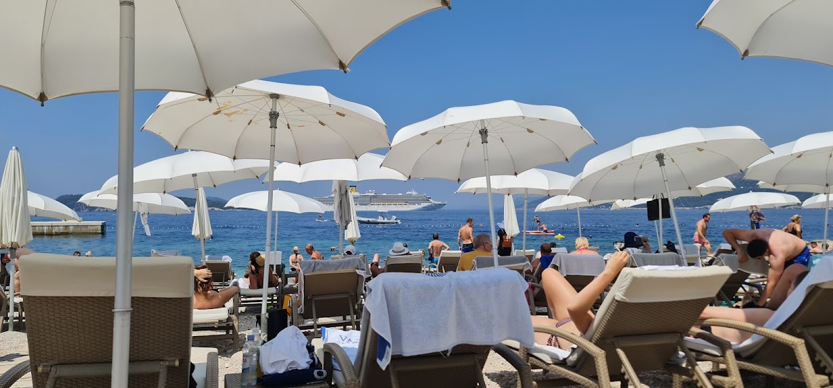 Splash bar President Dubrovnik, Croatia, Dubrovnik beach bar with view at the sea