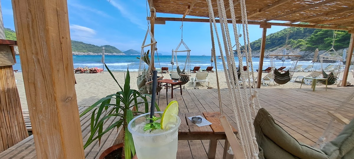 Beach bar fia, Croatia, Dubrovnik beach bar with view at the sea