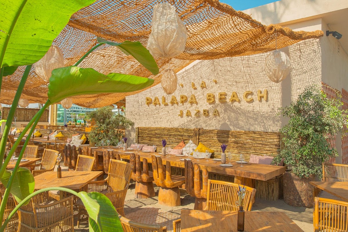 La Palapa Beach Jazba, Spain, Málaga beach bar with view at the sea