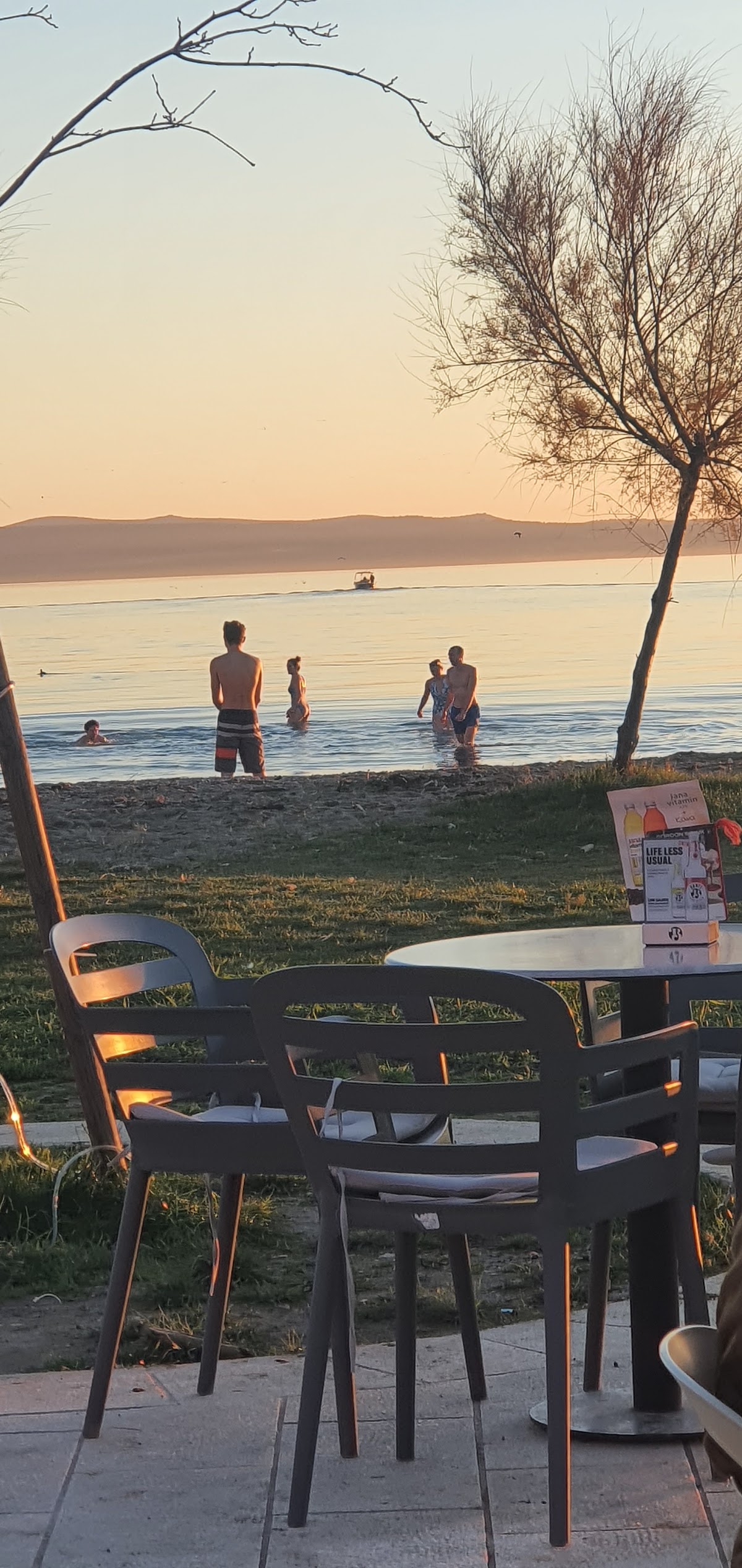 Tuki beach bar, Croatia, Split beach bar with view at the sea
