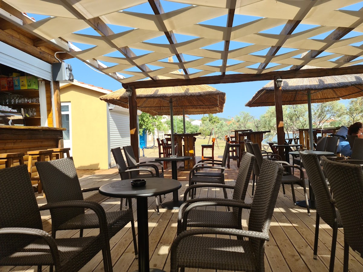 Beach Bar Vrulja, Croatia, Zadar beach bar with view at the sea