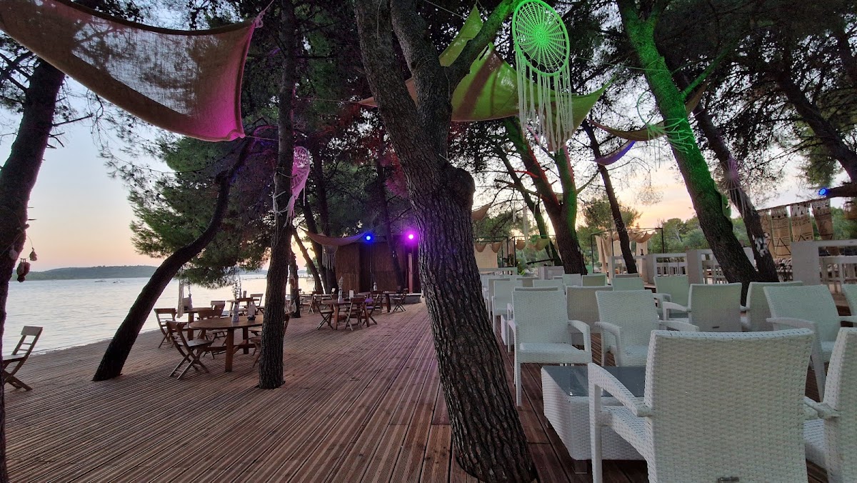 Medusa Beach Bar, Croatia, Pirovac beach bar with view at the sea