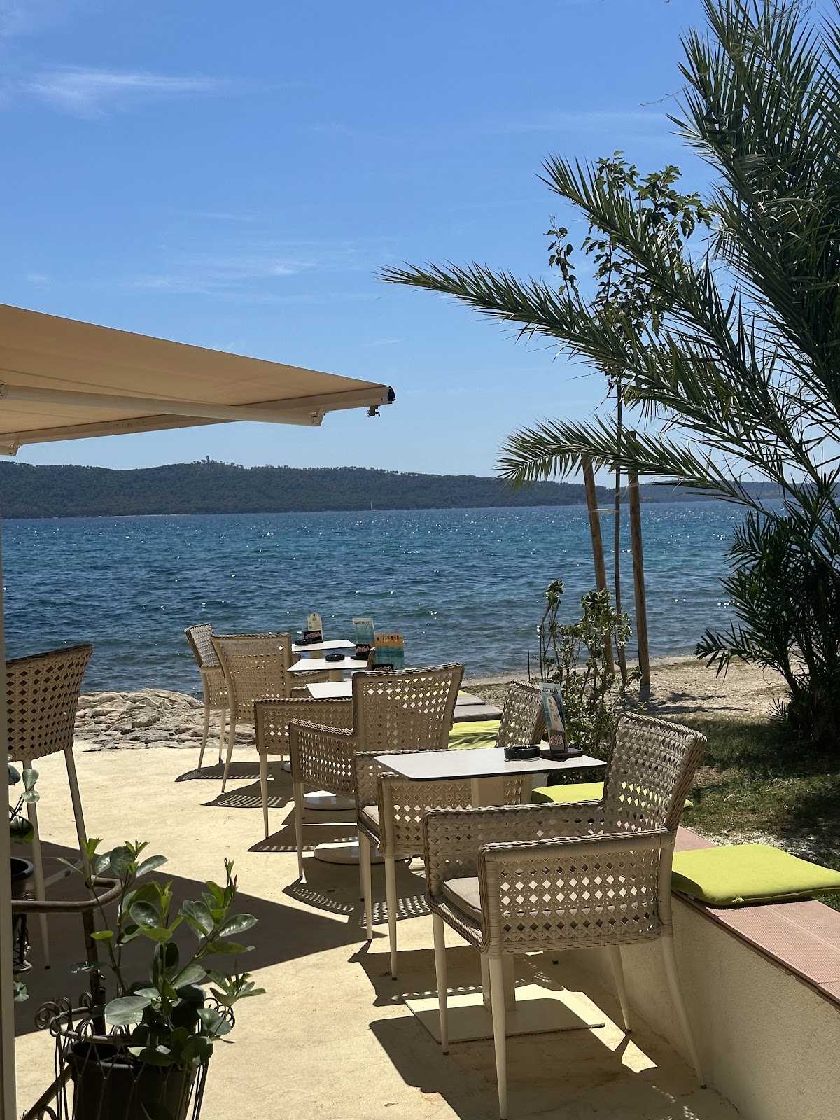 EGO beach bar, Croatia, Split beach bar with view at the sea