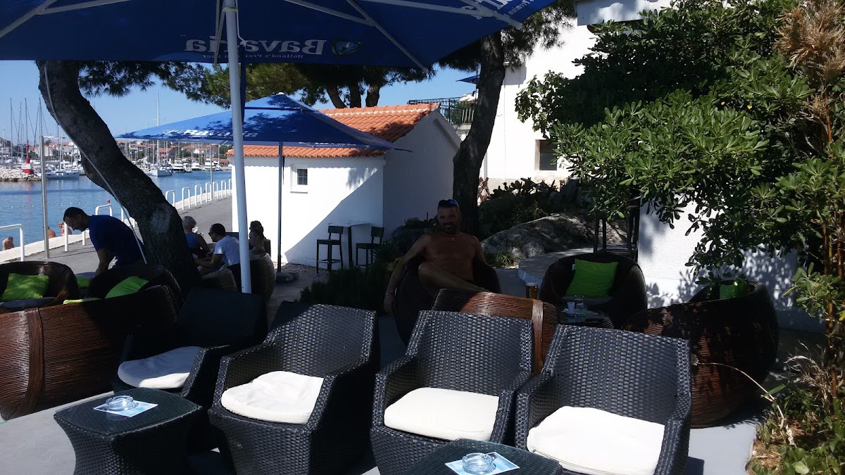 Beach Bar Debeli Krug, Croatia, Pirovac beach bar with view at the sea