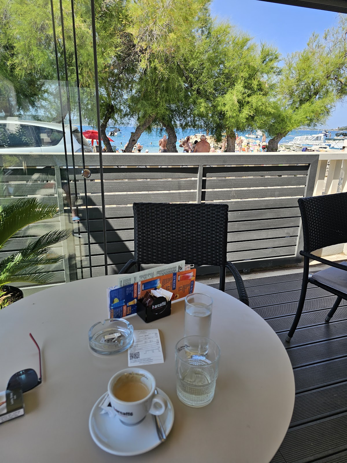 Beach Bar Gumeni, Croatia, Pirovac beach bar with view at the sea