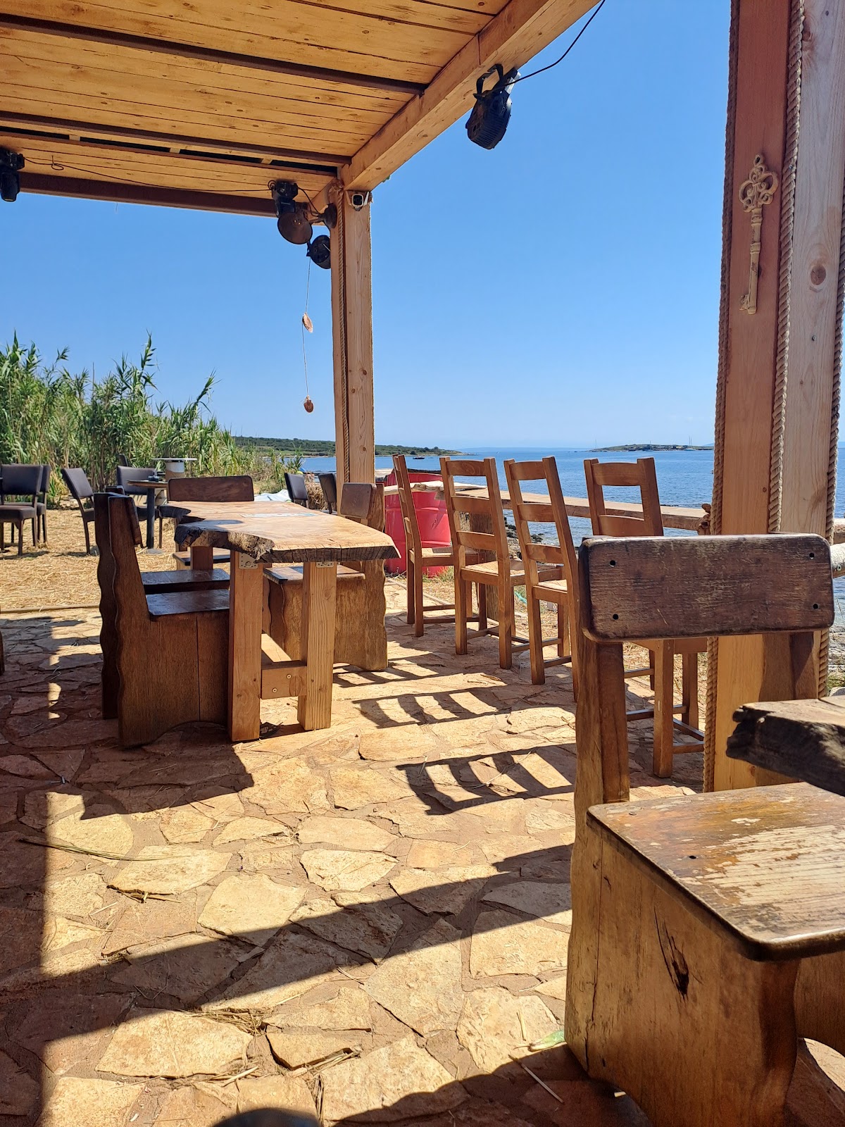 Beach Bar Playa Paradiso, Croatia, Pula beach bar with view at the sea