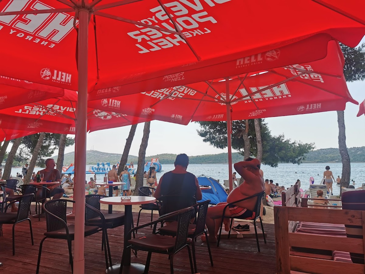 Tropicana Beach Bar, Croatia, Pirovac beach bar with view at the sea