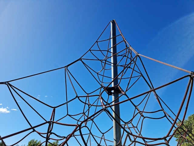 Climbing frame, Netherlands, Nieuwvliet beach bar with view at the sea